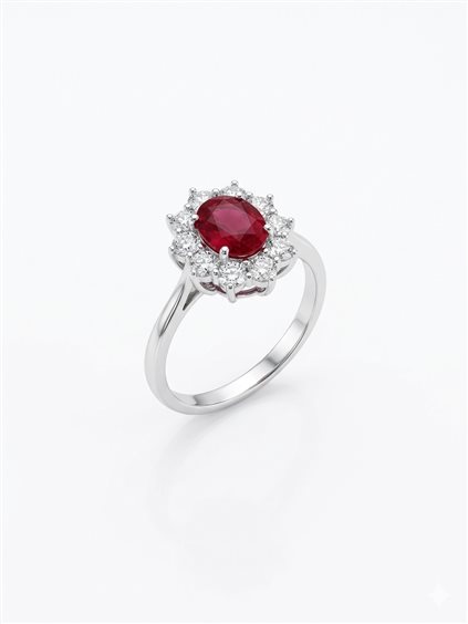 Anello Giorgio Visconti Donna RUBINO in Oro bianco Rubino 0.68 Ct AB13092AR - AB13092AR